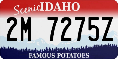 ID license plate 2M7275Z