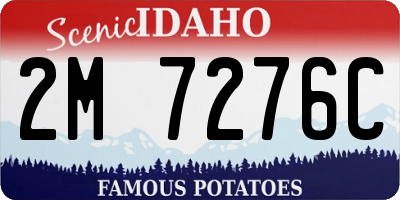 ID license plate 2M7276C