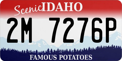 ID license plate 2M7276P