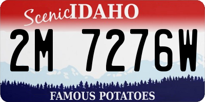 ID license plate 2M7276W