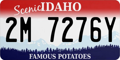 ID license plate 2M7276Y