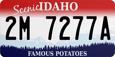 ID license plate 2M7277A