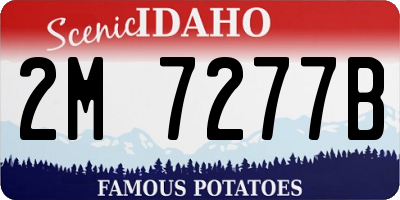 ID license plate 2M7277B
