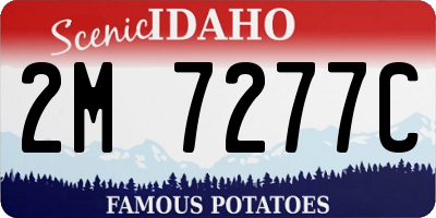 ID license plate 2M7277C