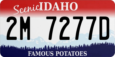 ID license plate 2M7277D