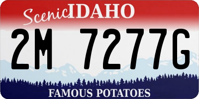 ID license plate 2M7277G