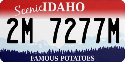 ID license plate 2M7277M