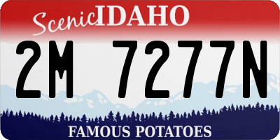 ID license plate 2M7277N