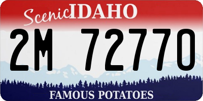 ID license plate 2M7277O