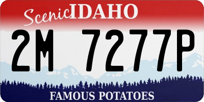ID license plate 2M7277P
