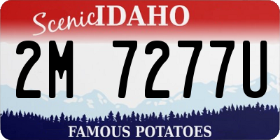 ID license plate 2M7277U