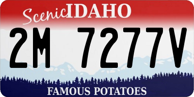 ID license plate 2M7277V