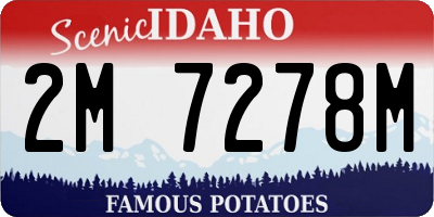 ID license plate 2M7278M