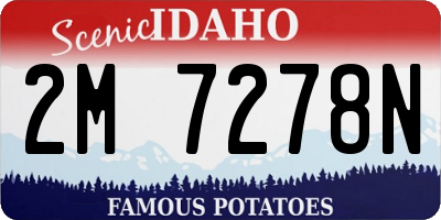 ID license plate 2M7278N