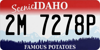 ID license plate 2M7278P