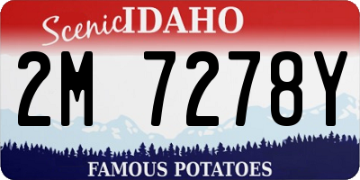 ID license plate 2M7278Y