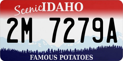 ID license plate 2M7279A