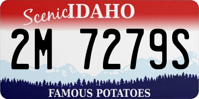 ID license plate 2M7279S