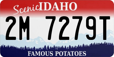 ID license plate 2M7279T