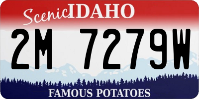 ID license plate 2M7279W