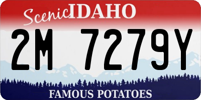 ID license plate 2M7279Y