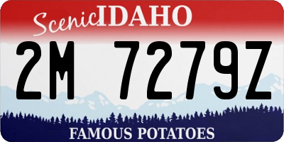 ID license plate 2M7279Z
