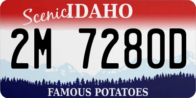 ID license plate 2M7280D