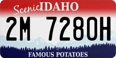 ID license plate 2M7280H