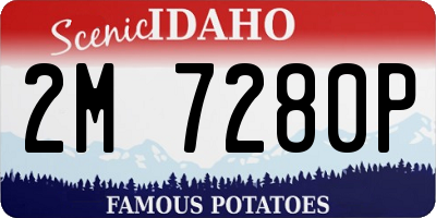 ID license plate 2M7280P