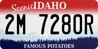 ID license plate 2M7280R