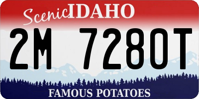 ID license plate 2M7280T