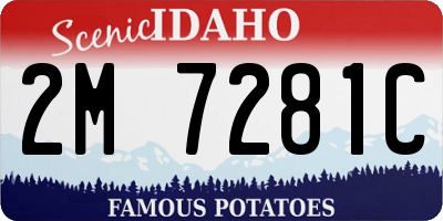 ID license plate 2M7281C