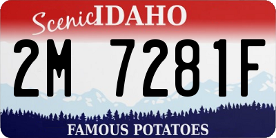 ID license plate 2M7281F
