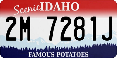 ID license plate 2M7281J