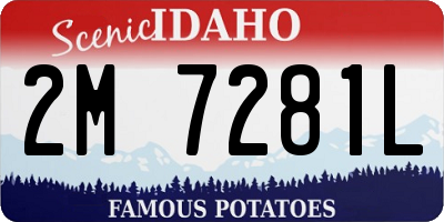 ID license plate 2M7281L