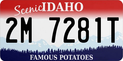 ID license plate 2M7281T