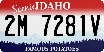 ID license plate 2M7281V
