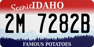 ID license plate 2M7282B