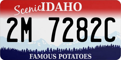 ID license plate 2M7282C