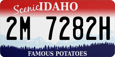 ID license plate 2M7282H