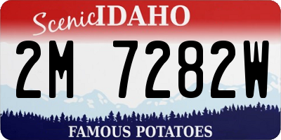 ID license plate 2M7282W