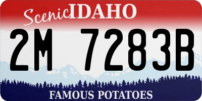 ID license plate 2M7283B