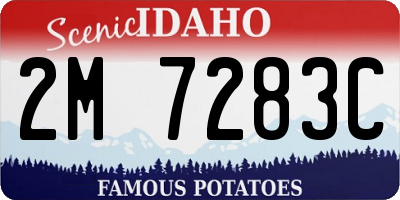 ID license plate 2M7283C