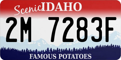 ID license plate 2M7283F