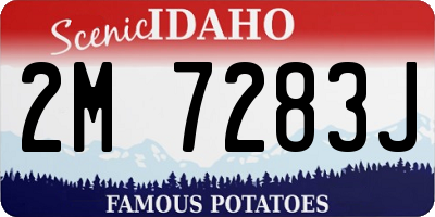 ID license plate 2M7283J
