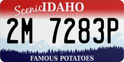 ID license plate 2M7283P