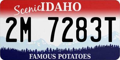 ID license plate 2M7283T