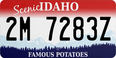 ID license plate 2M7283Z