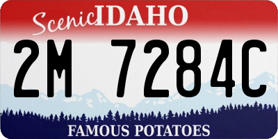 ID license plate 2M7284C