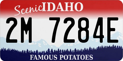 ID license plate 2M7284E